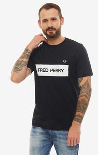 Футболка мужская Fred Perry M6539 102 черная/белая L
