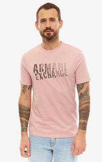 Футболка мужская Armani Exchange 3GZTHE ZJ4CZ 1327 розовая/черная L