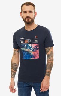 Футболка мужская Jack & Jones 12157968 синяя/разноцветная XL