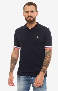 Поло мужское Fred Perry M4566 608 синее/белое/розовое XL