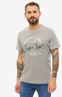 Футболка мужская Jack & Jones 12155800 серая/белая/хаки/черная/бежевая L