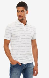 Поло мужское Armani Exchange 3GZFAE ZJU3Z 1100 белое/черное S