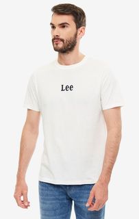 Футболка мужская Lee L64YFEMK белая/черная XXL