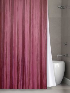 Штора в ванную двухслойная Органза 180х200 (бордо) Bath Plus