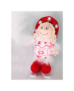 Мягкая игрушка Snowmen Новогодняя на лыжах 23 см Е92104