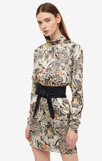 Платье женское MARCIANO Guess 94G771-7527Z-P19K бежевое/разноцветное 42 US