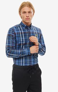 Рубашка мужская Fred Perry M7566 963 синяя/белая/красная/золотистая M