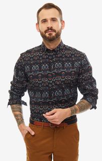Рубашка мужская Jack & Jones 12158438 navy blazer XL