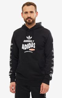 Толстовка мужская adidas Originals ED7068 черная/белая/серебристая/оранжевая M