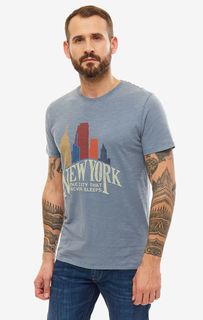 Футболка мужская Jack & Jones 12157582 синяя/разноцветная M