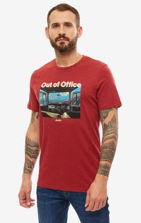 Футболка мужская Jack & Jones 12158757 красная/разноцветная M