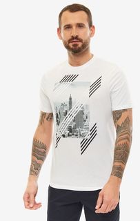 Футболка мужская Armani Exchange 3GZTFS ZJH4Z 1100 белая/черная/серая XXL