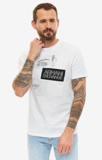 Футболка мужская Armani Exchange 3GZTFK ZJBVZ 1100 белая/черная/серая S