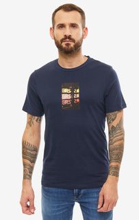 Футболка мужская Jack & Jones 12158075 синяя/разноцветная XL