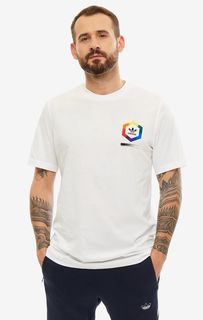 Футболка мужская adidas Originals ED6927 белая/разноцветная M