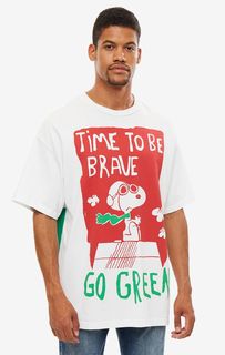 Футболка мужская United Colors of Benetton 3MI6J15E8_901 белая/красная/зеленая S