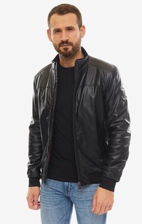 Куртка кожаная мужская Guess M93L04-WBS20-JBLK черная XXL