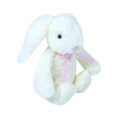 Мягкая игрушка Teddykompaniet кролик Агнес кремовый с бантом, 19 см,2618