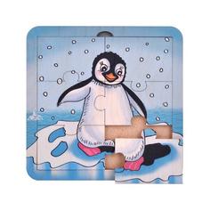 Пазл деревянный Пингвин, 6 деталей 6310061 S+S Toys