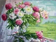 Холст для рисования по номерам "Ваза с цветами", 30х40 см Рыжий кот