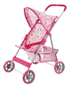 Прогулочная коляска для кукол Светло-розовая Карапуз 63AEM-C3