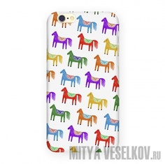 Чехол Mitya Veselkov для Apple iPhone 6 Цветные лошадки Арт. IP6.МITYA-102