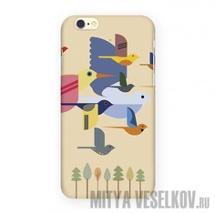 Чехол Mitya Veselkov для Apple iPhone 6 Птицы на желтом Арт. IP6.МITYA-048