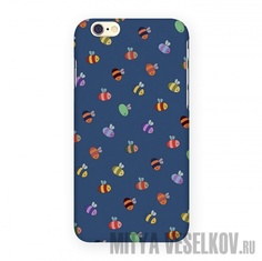 Чехол Mitya Veselkov для Apple iPhone 6 Пчелки на синем Арт. IP6.МITYA-060