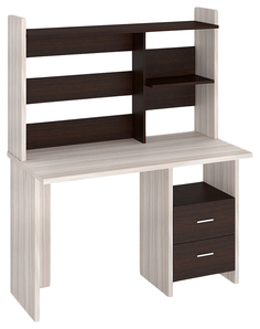 Компьютерный стол Мэрдэс СКЛ-Прям120+НКЛ-120 120x60x152 см, бежевый/коричневый
