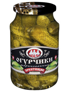 Огурцы Скатерть Самобранка хрустящие маринованные сорт первый 950 г