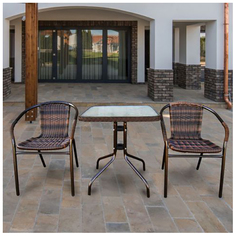 Комплект мебели Afina Garden Асоль-2B TLH-037B/073B-60х60 Brown (2+1)