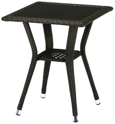 Стол Afina T25-W53-50x50 Brown из искусственного ротанга