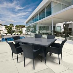 Комплект плетеной мебели AFM-170S Black 6Pcs Afina