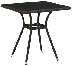 Стол Afina T282BNS-W53-70x70 Brown из искусственного ротанга