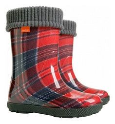 Резиновые сапоги Demar Красная клетка 28-35 р 28-29 размер