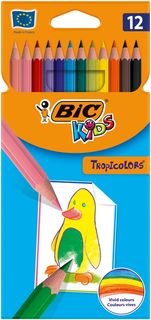Карандаши цветные Bic Tropicolors. 12 цветов.