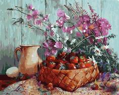 Картина по номерам Paintboy "Натюрморт с клубникой", 40x50 см