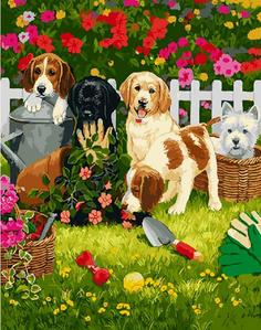 Картина по номерам Paintboy "Помощники в саду", 40x50 см