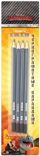 Набор карандашей чернографитных ACTION! Dragons 4 шт. (DR-ALP200/4)