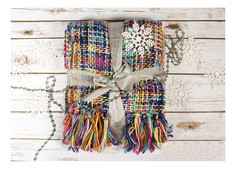 Плед MONA LIZA Picasso 140 х 180 см темно сине-оранжевый