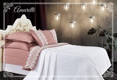 Комплект постельного белья KAZANOV.A Amaretti Цвет: Мокко, Белый (2 спальное евро)