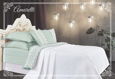 Комплект постельного белья KAZANOV.A Amaretti Цвет: Мави, Белый (2 спальное евро)