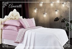 Комплект постельного белья KAZANOV.A Amaretti Цвет: Лавандовый, Белый (2 спальное евро)