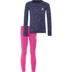 Комплект термобелья Odlo Warm 2019 детский розовый/синий, XS