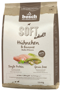 Мягкий корм для собак Bosch Soft Adult, курица и банан, 2,5кг