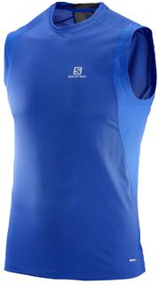 Футболка мужская Salomon Trail Runner Sleeveless Tee L39259800 синяя, размер S