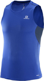 Футболка Salomon Agile Tank мужская синяя M
