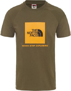 Футболка The North Face S/S Rag Red Box Tee мужская хаки XL