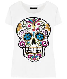 Футболка женская ALEXANDER KONASOV "Calavera skull2" белая S