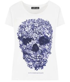 Футболка женская ALEXANDER KONASOV "Skull flower" белая XL